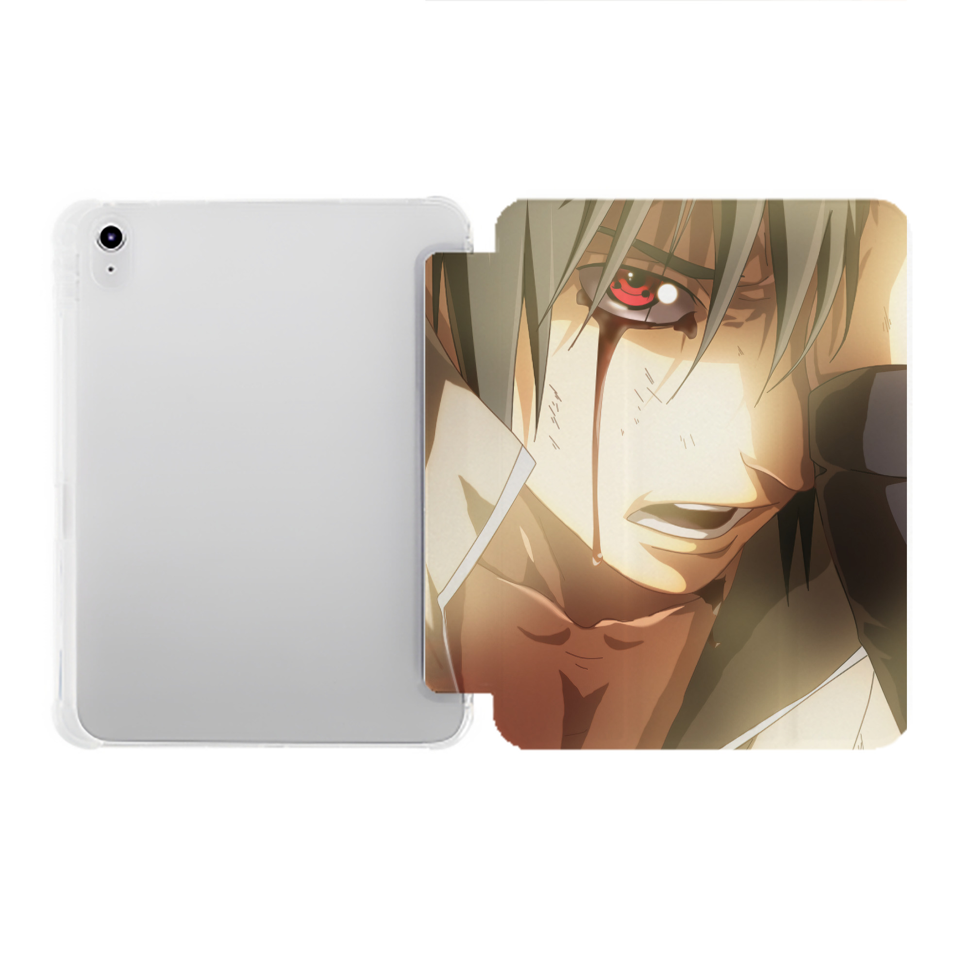 （画像用） NARUTO -ナルト- NARUTO -ナルト- 疾風伝 IPad ケース ペン収納付き 三つ折りスタンド PUレザー×シリコン 対応機種9.5/10.5/10.9インチ